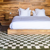 Olive Grid Mirage - Custom Moroccan Rug Made