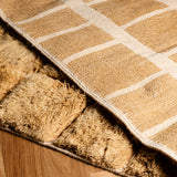 Golden Grid Luxe - Custom Moroccan Rug Made