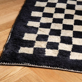 Black Checkered - Custom Moroccan Rug Made