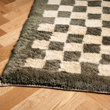 Olive Grid Mirage - Custom Moroccan Rug Made