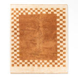 Checkered Border Plush -  Custom Moroccan Rug Made