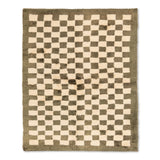 Olive Grid Mirage - Custom Moroccan Rug Made