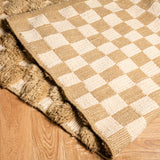 Checkered Shag Gold - Custom Moroccan Rug Made